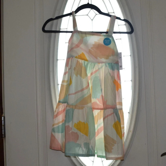 CARTER'S Pastel Flutter Twill Size 6/6X Dress, New with tags - Picture 1 of 4